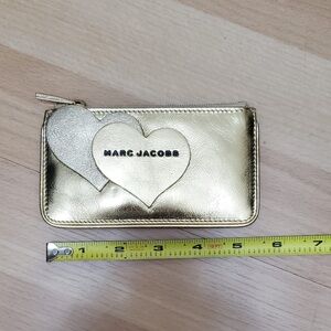 MARC JACOB METALLIC GOLD HEART COIN WALLET * NWOT